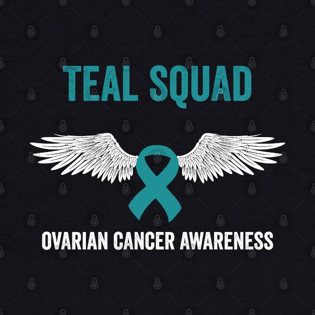 ovarian cancer teal ribbon awareness month by Merchpasha1